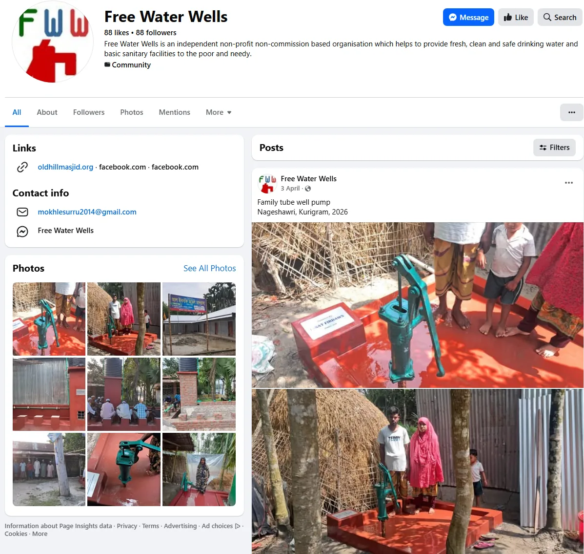 Free Water Wells charity