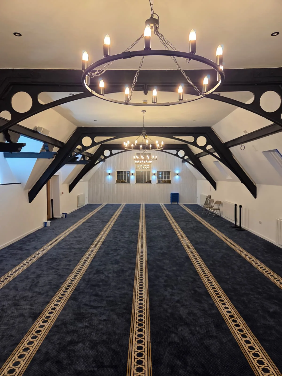 Inside the prayer hall at Old Hill Masjid